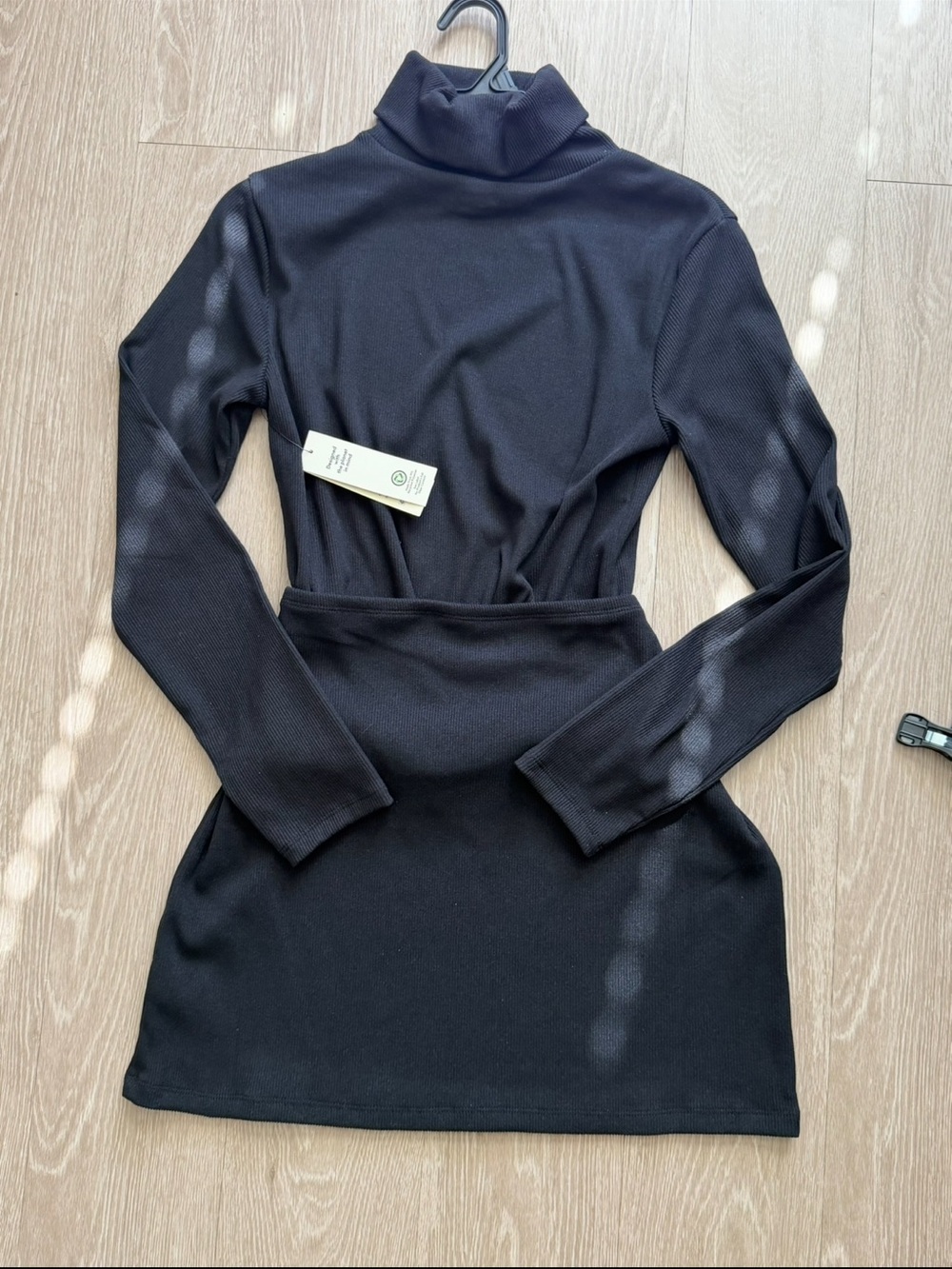 No Boundaries Black Turtleneck Long Sleeve and skirt set